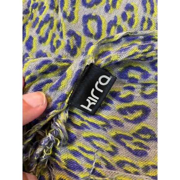 Kirra Scarf Wrap Shawl Spotted Animal Print Leopard Print Blue Gray 20x76 - Picture 4 of 6